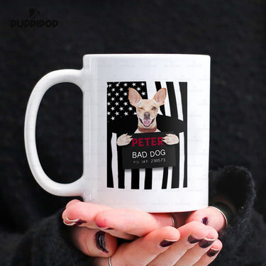 Personalized Dog Gift Idea - Bad Dog Winking Eye For Dog Lovers - White Mug